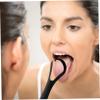 1 Set Stainless Steel Tongue Scraper Tongue Coating Scraper Tool Travel Essentials Metal Tongue Coating Scraper Portable Tongue Scraper for Tongue Cleaning Tongue Cleaners Black view 4