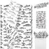 Pineraap 100 Sheets Fishing Wrapping Paper Sea Ocean Fishing Gift Wrap Fish Tissue Paper for Fish Lovers Birthday Summer Party Under The Sea Decorations Gift Bags DIY Crafts, 13.8 x 19.7 Inch view 1