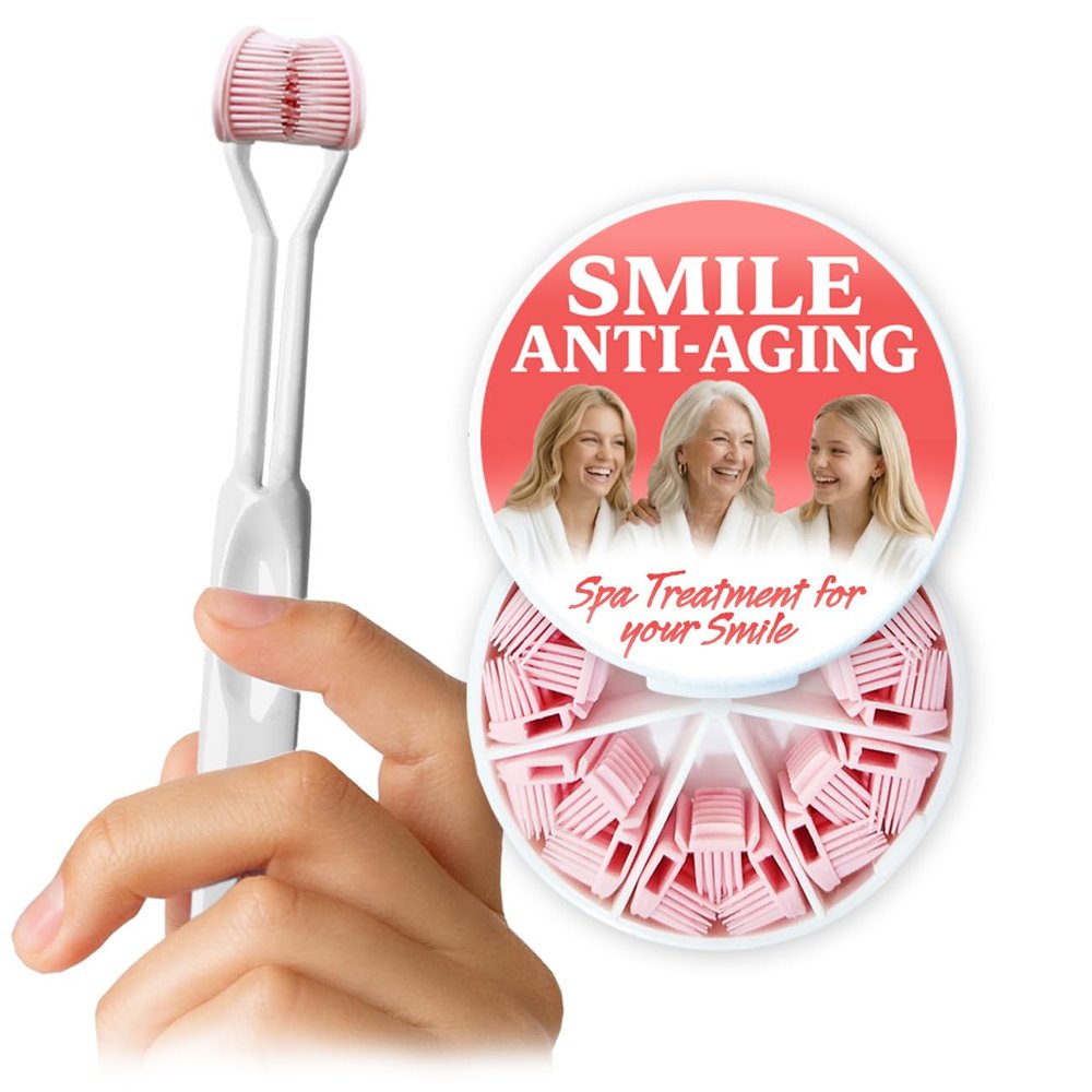 SMILE SAVER Therapeutic Gum Massage for Bleeding Gums, Sensitivity, TMJ & Bruxism Smile Anti-Aging: Spa Treatment for Your Smile 7-Pack Replacement Heads - Morning Massage Miracle