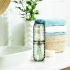 TOYANDONA Travel Toothbrush Holder with Lid, Green Double-Cup Toothbrush Case, 8.62x2.75, Portable Mouthwash Cup for Bathroom, Hotel, Camping view 2