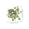 4pcs Artificial Eucalyptus Leaves Candle Rings Wreaths for Table Centerpieces Home Decor Wedding Spring Accent Lifelike Greenery Design view 2