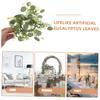 4pcs Artificial Eucalyptus Leaves Candle Rings Wreaths for Table Centerpieces Home Decor Wedding Spring Accent Lifelike Greenery Design view 3