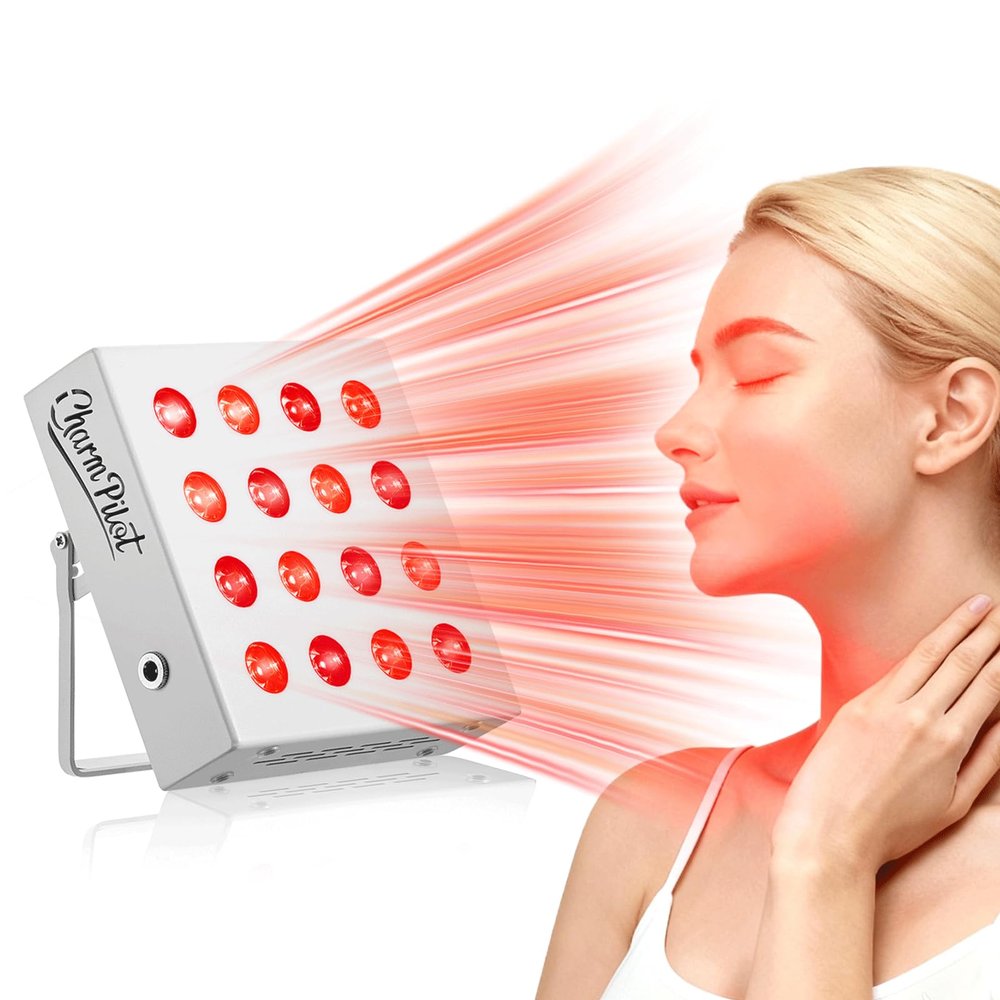 Red Light Therapy for Body Panel, FSA&HSA Eligible, 16LED 6 Wavelengths (630nm, 660nm, 810nm, 830nm, 850nm, 940nm) NearInfrared Light Therapy Device, Ease Discomfort and Revitalize Skin(White)