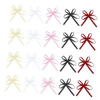 100Pcs Multi Color Satin Ribbon Bowknot Ornaments for DIY Crafts Fashionable Clothing Accessories for Packaging Floral Bouquets and Decorations