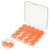 YELARXI Silicone Earplugs, 27 Db Noise Cancelling Sleeping Ear Plugs Soft Reusable Moldable with Case for Swimming Travel Snoring Concerts Airplane Shooting Range (20 Pack, Orange) view 1