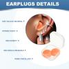 YELARXI Silicone Earplugs, 27 Db Noise Cancelling Sleeping Ear Plugs Soft Reusable Moldable with Case for Swimming Travel Snoring Concerts Airplane Shooting Range (20 Pack, Orange) view 3