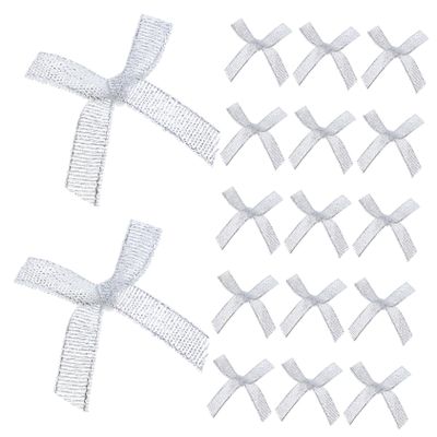 100Pcs Bows for Crafts Premade Mini Bows for Weddings Parties DIY Decoration Scrapbooking and Baking Durable Fabric with Elegant Finish