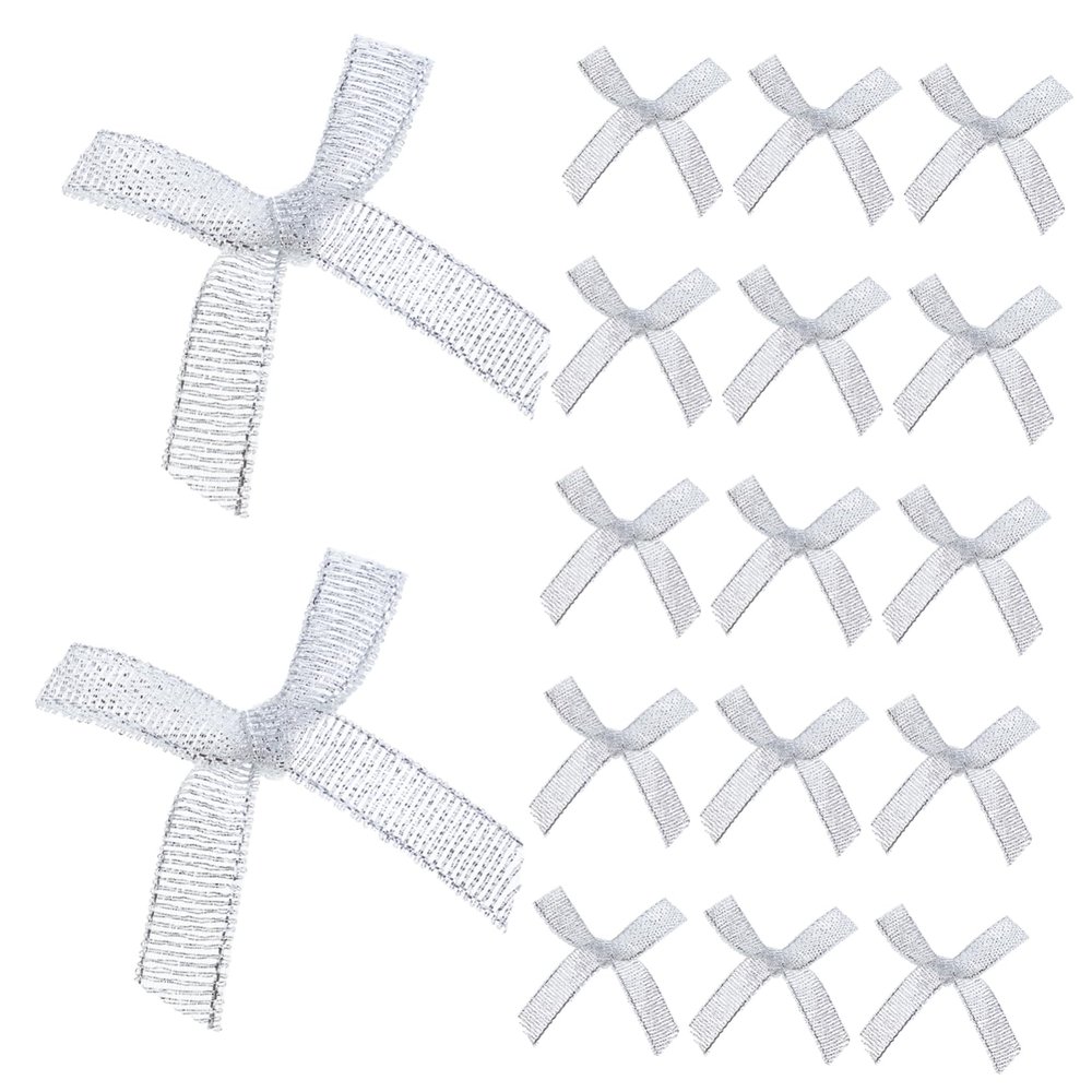 100Pcs Bows for Crafts Premade Mini Bows for Weddings Parties DIY Decoration Scrapbooking and Baking Durable Fabric with Elegant Finish