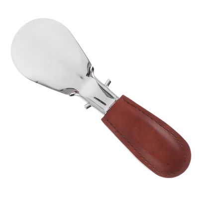 Foldable Metal Shoe Horn Portable Stainless Steel Shoe Helper with PU Sleeve for Easy Shoe Assistance for Adults Travel Essential for Home Outdoors