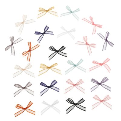 100Pcs Miniature Bowknot Mixed Colors Lightweight Mesh Bows for DIY Crafts Hair Clips Present Wrapping Festive Decorations Elegant and Versatile Adornments