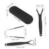 1Set Stainless Steel Tongue Scraper Ergonomic Cleaning Tool for Fresh Breath Portable Shaped Tongue Cleaning Device Durable Oral Care Scraper for Bad Breath view 2