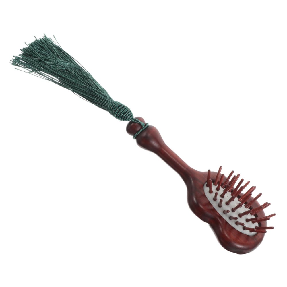 Wooden Cushion Hair Brush - Scalp Massage Comb Detangler Paddle Comb with Cushion Wet and Dry Hair Styling Accessories for Women