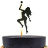 LZGXZF Acrylic Pole Dance Cake Topper Girl Cake Toppers Black and Golden Bachelor Party Cake Topper Pole Dance Decorations Bachelorette Shower Birthday Anniversar Party Decorations Supplies view 1