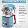 Erxewim Dental Vacuum Forming Machine, Power Former Heat Molding Tool,1000W Vacuform Thermforming Lab Equipment, Precision Molding, with Steel Balls (White) view 3