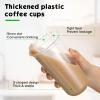 Ziliny 50 Sets Crystal Plastic Cups with Lids and Straws, Disposable Iced Coffee Cups Bulk PET for Wine, Cocktail, Smoothie, Milkshake, Cold Drinks, Juice, Wedding, Birthday, Coffee Shop, Party(20oz) view 4