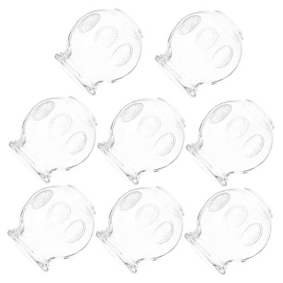 PartyKindom 8pcs Cupping Glass Therapy Kit Suction Cupping Cups for Muscle Acupoint Cups Chinese Therapy Tools Glass Jars