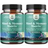 Advanced Brain Supplement for Memory and Focus - Nootropics Brain Support Supplement with Memory and Focus Vitamins for Adults of All Ages - for Brain Fog Clarity Energy and Recall - 60 Count - 2 Pack view 1