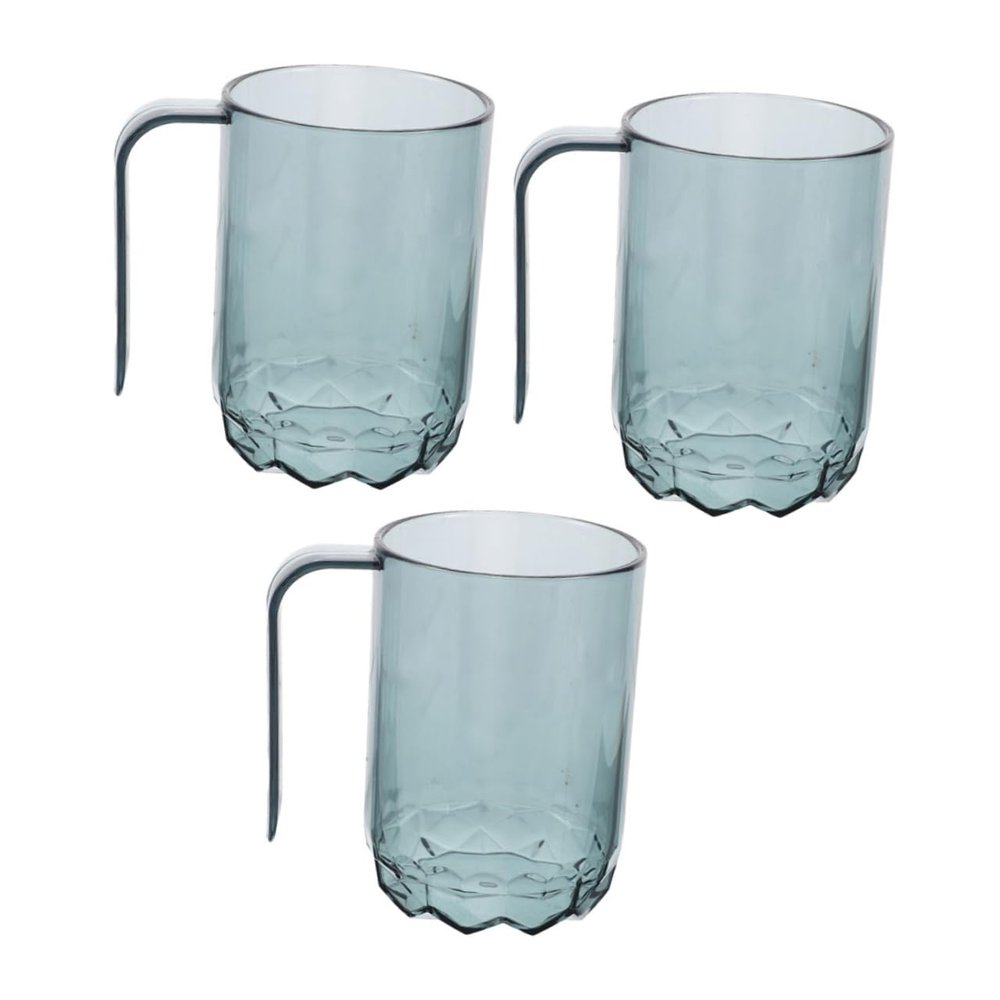 3pcs Modern Toothbrush Cups Set Versatile Household Toothbrush Holders for Brushing Rinsing Travel Durable Plastic Tumbler Stylish Transparent Easy to Clean Maintain