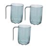 3pcs Modern Toothbrush Cups Set Versatile Household Toothbrush Holders for Brushing Rinsing Travel Durable Plastic Tumbler Stylish Transparent Easy to Clean Maintain view 1