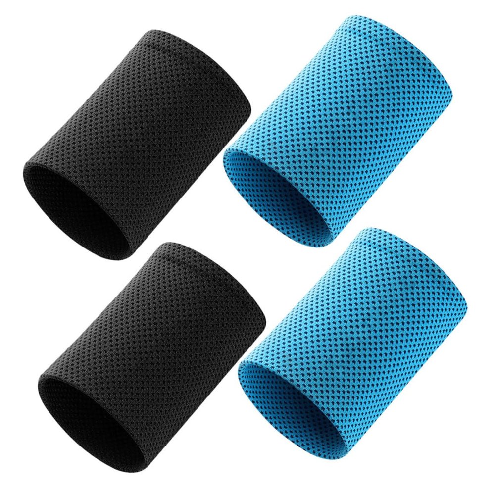 2Pairs Cooling Wrist Sleeves of Sports Wrist Braces for Men Women Breathable and Thin Athletic Wrist Covers Ice for Comfort and Sweat Absorption Night