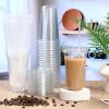 Ziliny 50 Sets Crystal Plastic Cups with Lids and Straws Disposable, 18oz view 2