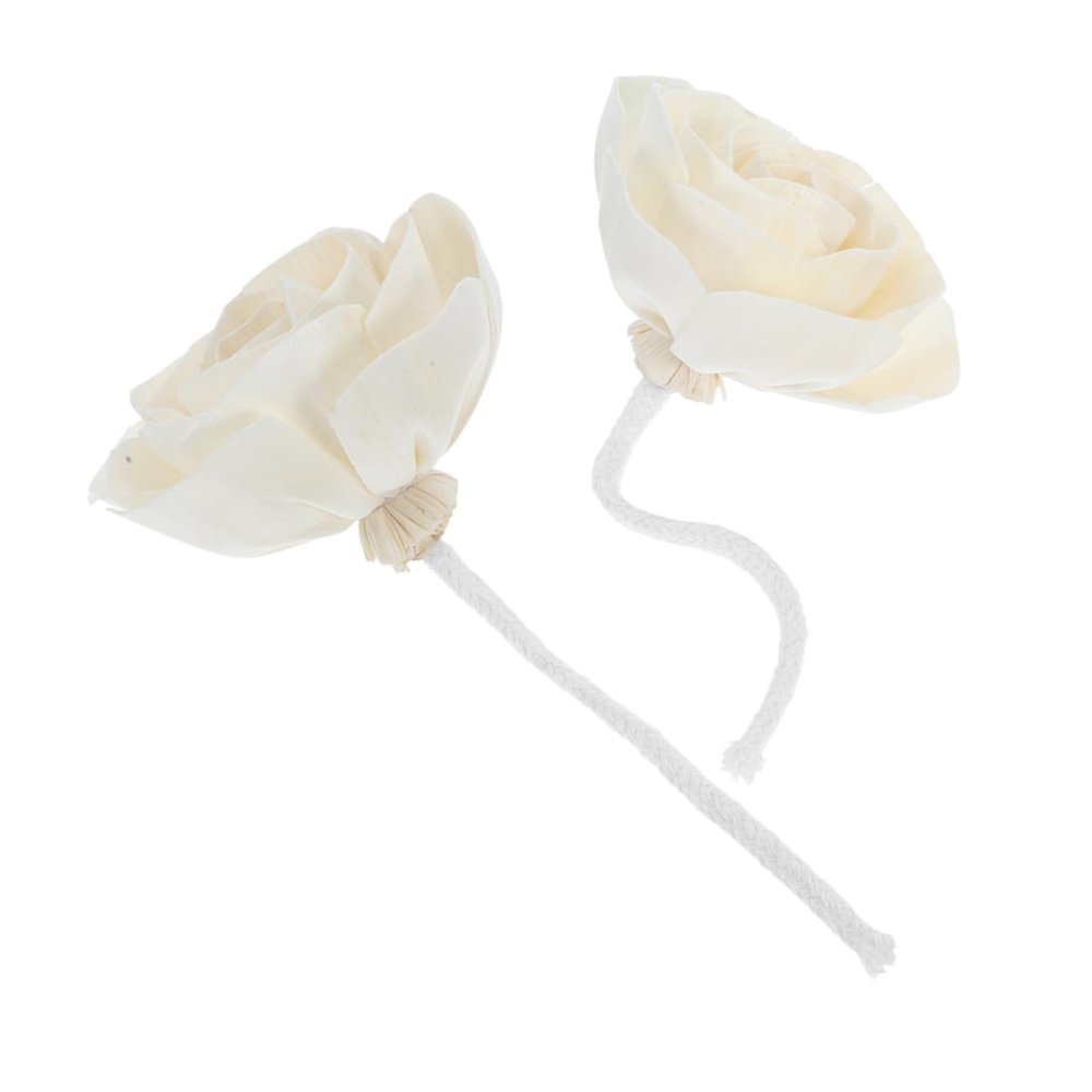 2pcs Flower Diffuser Sticks Decorative Artificial Floral Diffuser with Cotton Wick for Home Office Bedroom Aesthetic Maintenance Scented Flower Replacement Refills