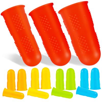 15Pcs Silicone Finger Protectors Versatile Finger Caps for Sewing Ironing and Needlework Flexible Reusable and Easy Complete Coverage