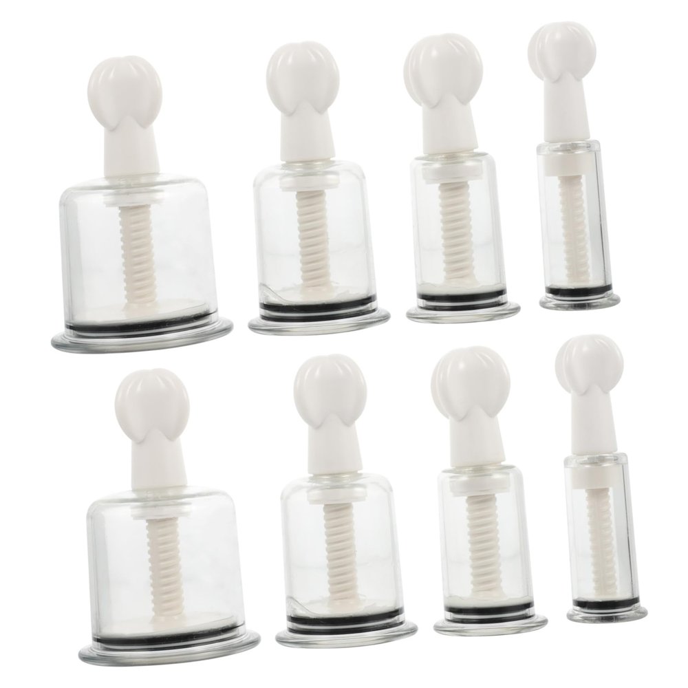 UTHCLO 8Pcs Vacuum Cupping Therapy Cups for Body Massage Physical Therapy Relief and Improved Circulation Transparent for Full Body Use