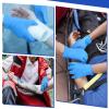 Chicingyou 30 Pairs Disposable Emergency Glove Individually Packaged Travel Gloves Travel Trauma Essential Nitrile Glove (Blue) view 2