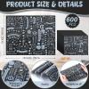 Outus 600 Pcs 8 x 10 inch Deli Wax Paper Sheets Grease Resistant Tray Basket Liners Newsprint Paper Water and Grease Proof Sandwich Wrapping Square Hot Dog Wrappers for Food Baking(Black) view 2