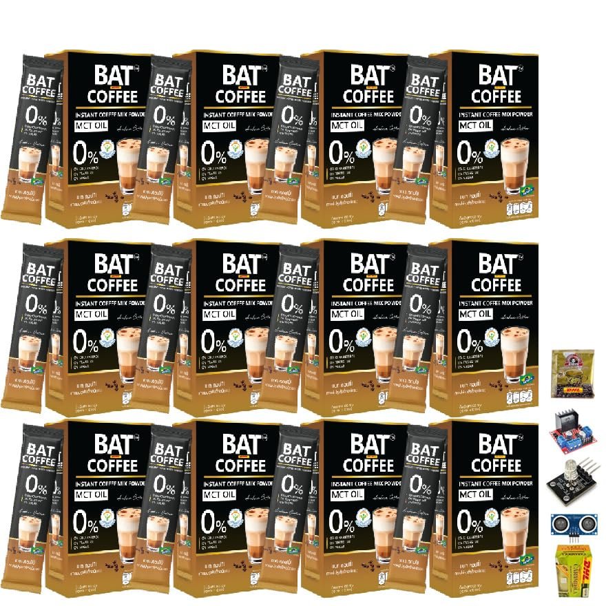 10 Sachets/Box (100g) BatCoffee Instant Coffee Powder Arabica Blend Roasted Fruit Snack No Sugar Good Shape Set 12 No0954562415 By Beautygoodshop [Get Free For You Beauty Gifts]