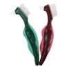 Didiseaon 2pcs Dual Head Denture Cleaning Brush Portable False Care Tool with Hard Bristles for Oral Appliance Maintenance for Elderly Use Travel Friendly view 1