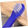 4Pcs Dual Head False Brush Denture Care Tool White Blue Gentle Multi Tufted Design for Easy Removal and Food Particle Portable Oral Care view 2