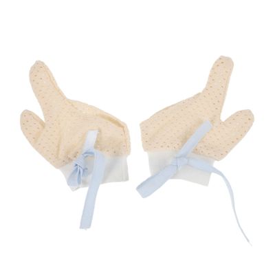 1Pair Scratch Mittens for Newborns Comfortable Thumb Guard to Prevent Finger Breathable Hand Mittens for Boy Girl String