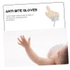 1Pair Scratch Mittens for Newborns Comfortable Thumb Guard to Prevent Finger Breathable Hand Mittens for Boy Girl String view 4