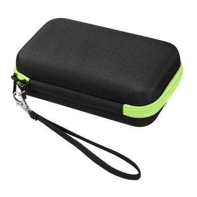 1Pc Portable Eva Storage Bag Shockproof Case with Lanyard Compatible with Infrared Thermometers Compact Design for Easy Travel Durable Black