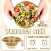 Lallisa 100 Pcs 12oz Gold Disposable Plastic bowls Dessert Cups Ice Cream Snack Salad Soup Food Serving Bowls for Party Favor Picnic view 2