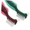 VICASKY Dual-Head Dentures Brush 2pcs Hard Bristle Dental Appliance Care Tool for Seniors Multi-Purpose Oral Device Cleaner for False Teeth and Braces view 3