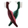 2pcs Dual Head False Brush for Dentures Care Hard Bristles Tool for Seniors Use Durable Design with Removing Bristles view 1