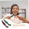 2pcs Dual Head False Brush for Dentures Care Hard Bristles Tool for Seniors Use Durable Design with Removing Bristles view 3