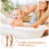 1Set Hair Brush Wood Comb Scalp Cleaning Brush for Newborns Soft Bristle Bath Brush for Gentle Grooming Body Scrubbing for Showers view 4