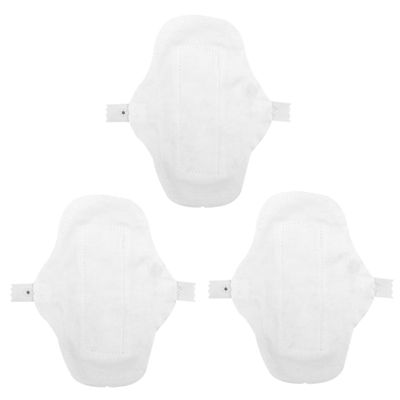 SHERCHPRY 3-Pack 18cm Reusable Cotton Sanitary Towels Washable Pads for Women Soft and Comfortable Menstrual Cloth Napkins