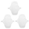 SHERCHPRY 3-Pack 18cm Reusable Cotton Sanitary Towels Washable Pads for Women Soft and Comfortable Menstrual Cloth Napkins view 1