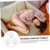 SHERCHPRY 3-Pack 18cm Reusable Cotton Sanitary Towels Washable Pads for Women Soft and Comfortable Menstrual Cloth Napkins view 3