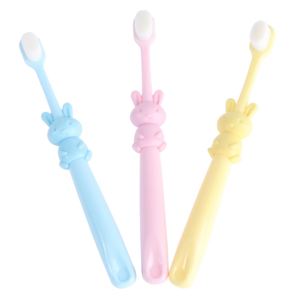 OATIPHO 3Pcs Cartoon Shape Manual Toothbrushes for Soft Bristles Toothbrushes Rabbit Ergonomic Design for Ages Fun Oral Care for Boys