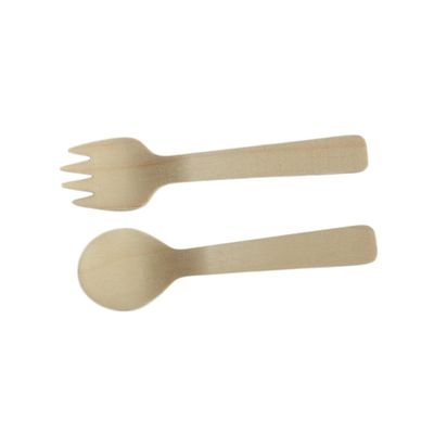 100Pcs Disposable Wooden Spoons Ice Cream Dessert Utensils for Parties Picnics Everyday Use Natural Smooth Tableware
