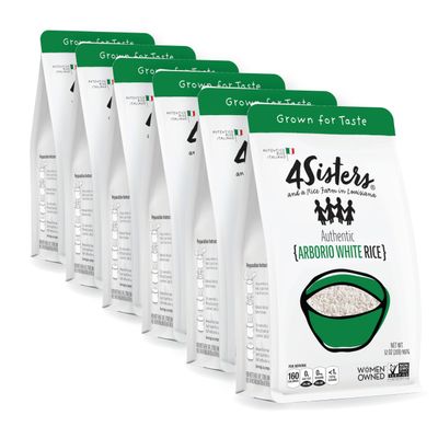 4Sisters - Authentic Italian Arborio Rice - Sustainably Grown - Women Owned (2 lb (Pack of 6))