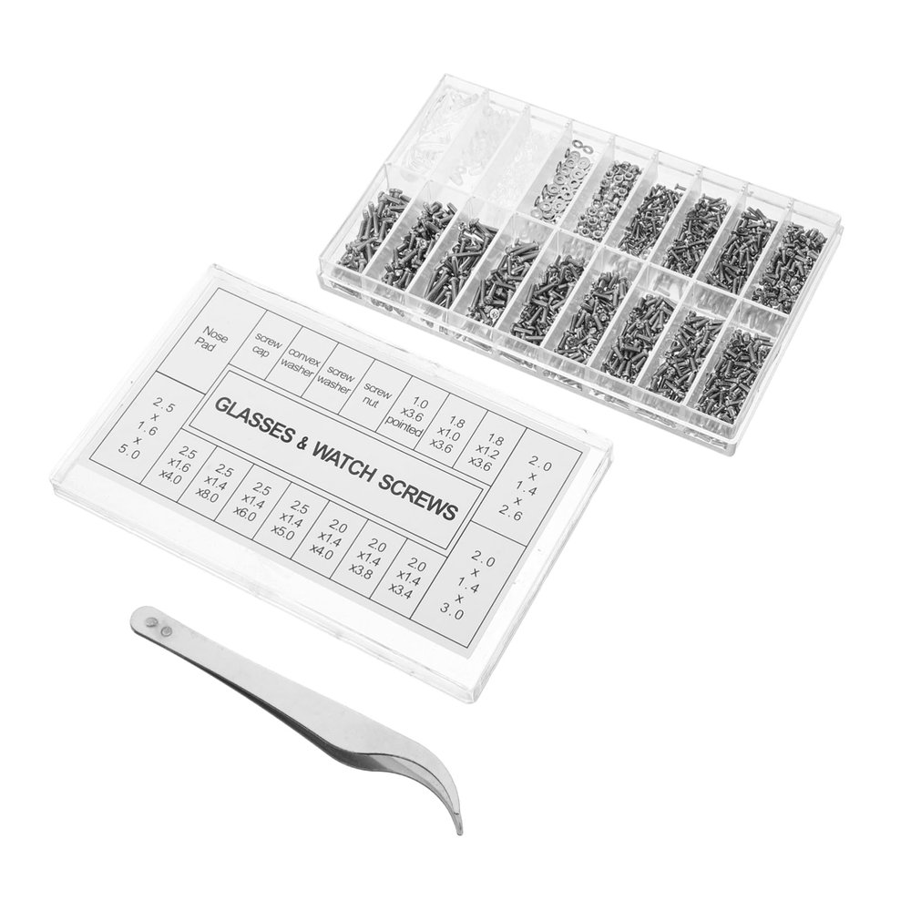 1Set Glasses Repair Kit with Screws Non Slip Nose Pads Comfortable Eyeglass Repair for Easy Maintenance Frame Refreshment