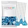 180 Count Blue Hershey's Milk Chocolate Candy Kisses Plus Exclusive Free Celebrate Stickers by Just Candy view 2
