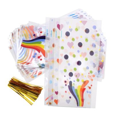 100pcs Opp Bags for Cookies Candy Snacks Reusable Transparent Packaging for Parties Birthdays and Special Occasions DIY Friendly and Durable Design